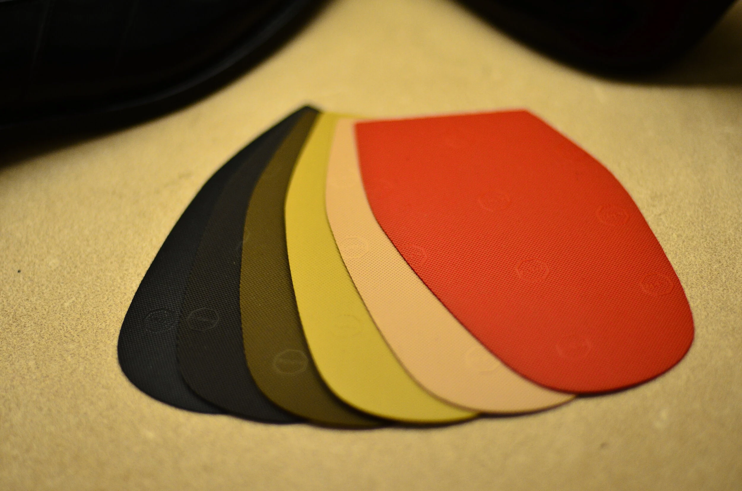 Topy protection soles in a selection of colours